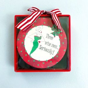 CREATIVE PAPERS Christmas Drink Coaster Set Of 12 Funny Holiday Stocking Stuffer